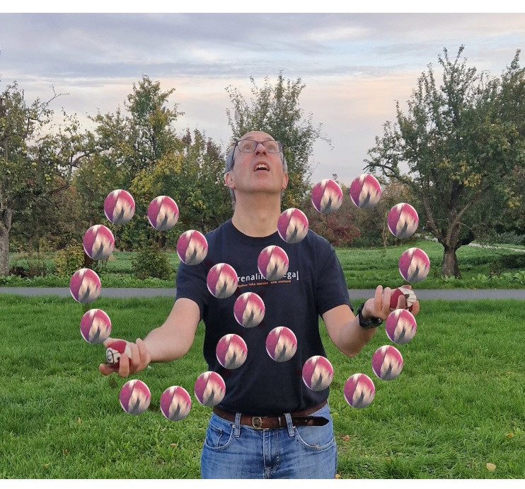 Jongliergrundmuster Kaskade