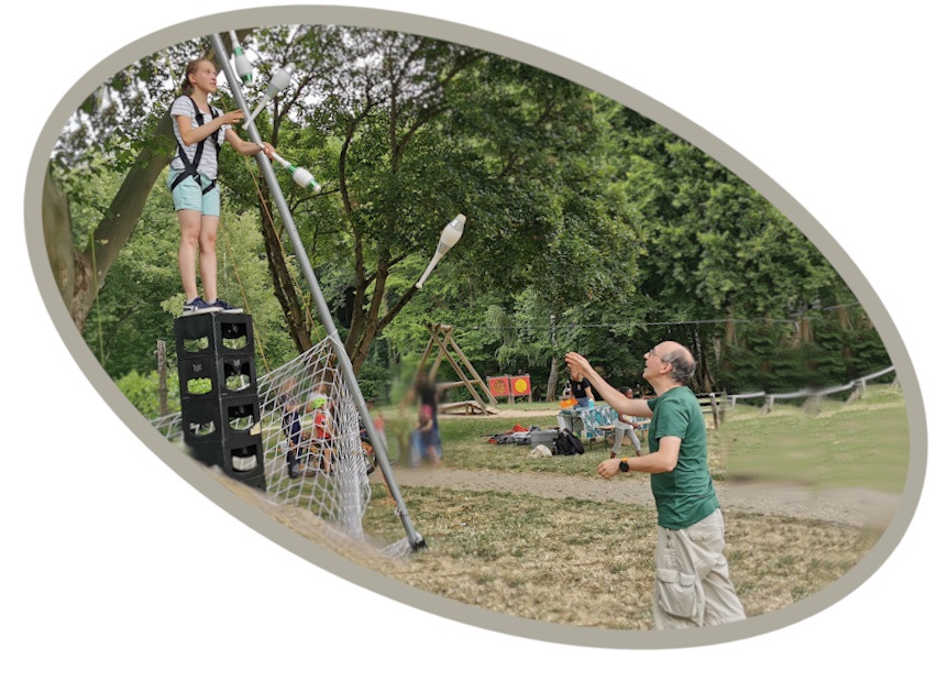 Kreativit�t wird beim Jonglieren gef�rdert